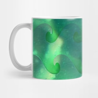 Aquatic Wave Motif Mug